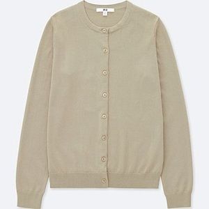 NWT Uniqlo Supima Cotton Crewneck Cardigan, XS